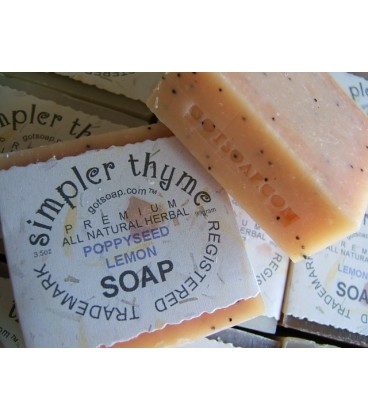 poppyseed lemon herbal soap