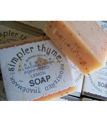 poppyseed lemon herbal soap