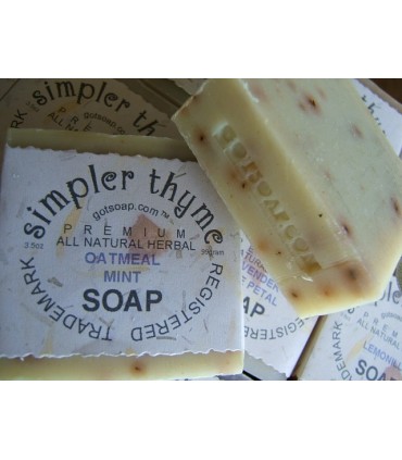 oatmeal mint herbal soap NAKED 10 PACK