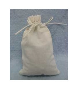 cotton muslin FOUR -  4" x 6"  drawstring bags