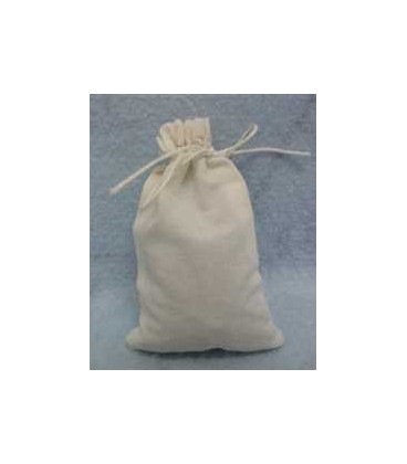 four EMPTY 4" x 6" cotton muslin drawstring bags