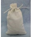 four EMPTY 4" x 6" cotton muslin drawstring bags